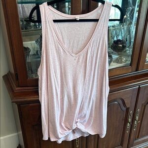lululemon athletica Light Pink V-Neck Front Knot Tank